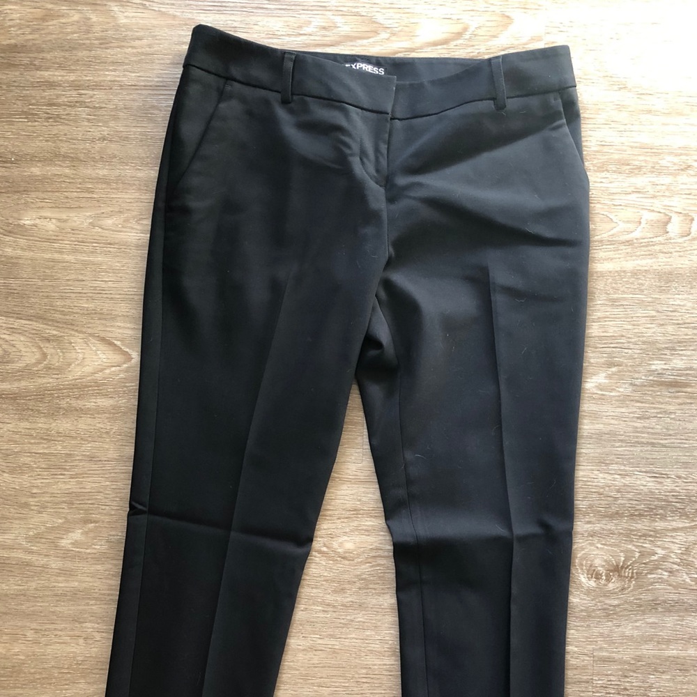 Express Black Mid Rise Ankle Columnist Pant